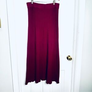 Free People Berry Ribbed Knit Maxi Skirt • Size L